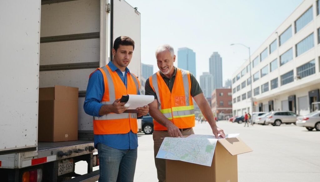 Bud får rutevisning ved lastbil